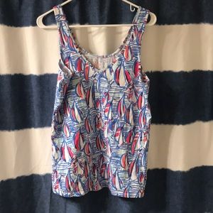 Lilly Pulitzer Tabby Tank in Red Right Return